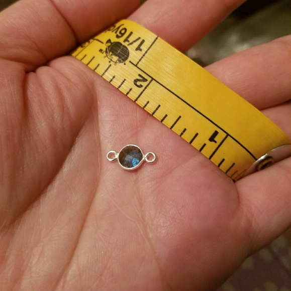 Labradorite connector Sterling Silver (1pc) - Picture 2 of 2